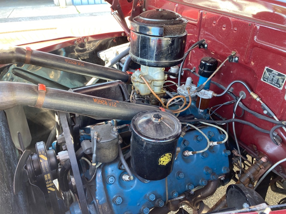 1942 Ford Super Deluxe Tudor engine bay restoration