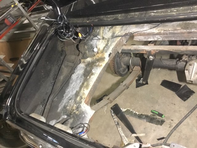 Trunk & floor pan restoration, metal fabrication & restoration