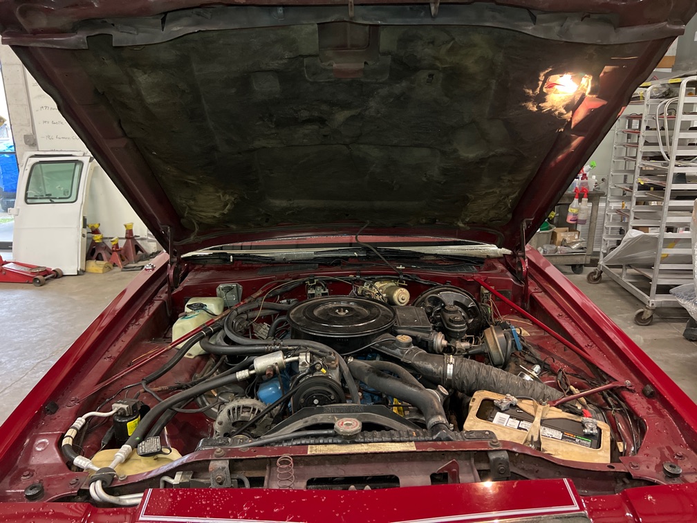 1983 Chrysler Cordoba engine bay restoration