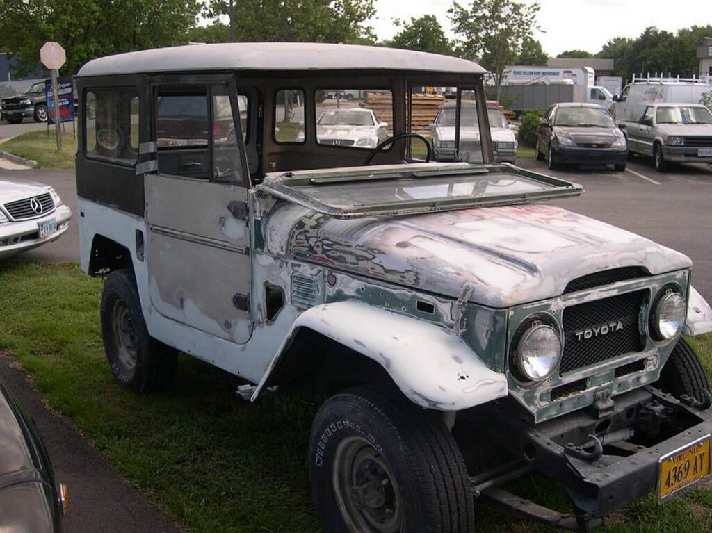 1974 Toyota Land Cruiser Black Wolf Auto body restoration