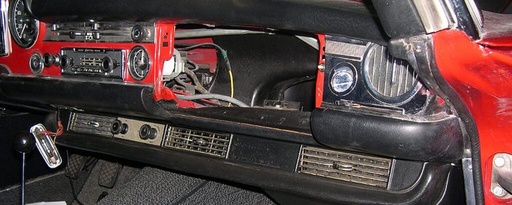 Classic Mercedes interior red restoration