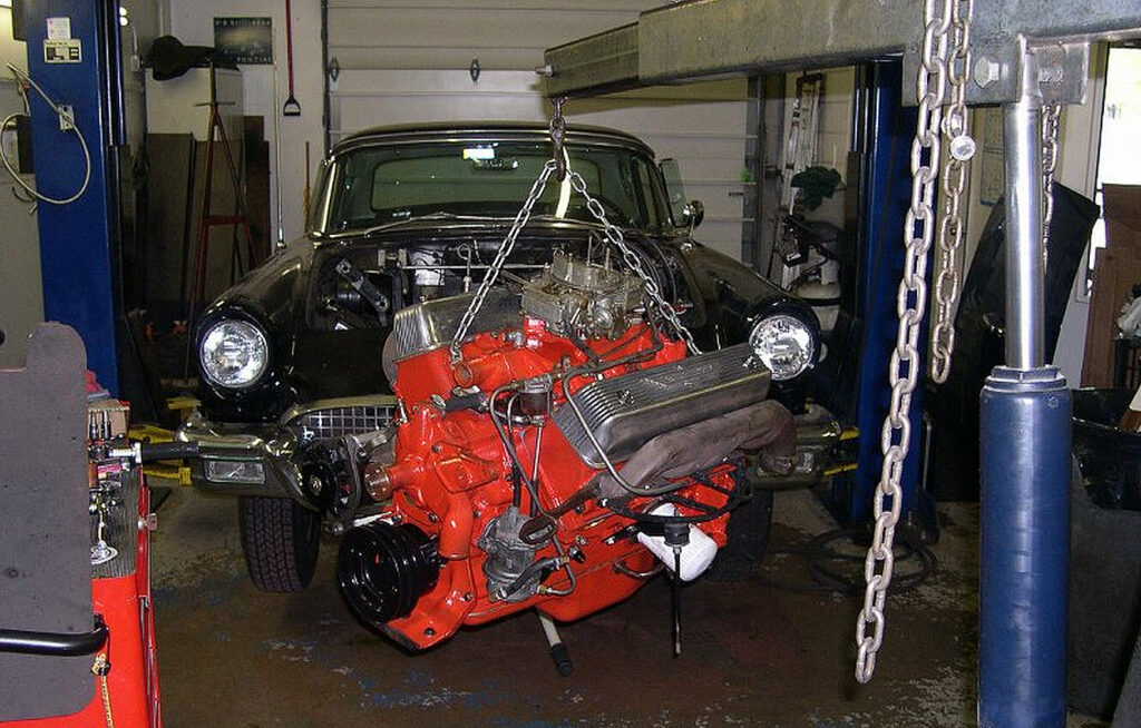 ford thunderbird engine restoration engine removed