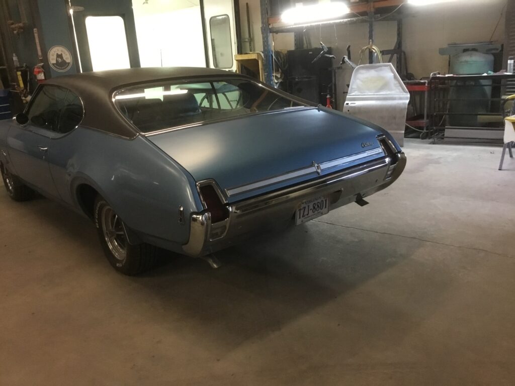 1969 Oldsmobile Cutlass restoration after Black Wolf Auto