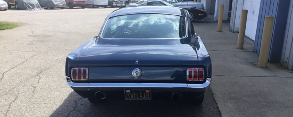 1966 Ford Mustang rear blue