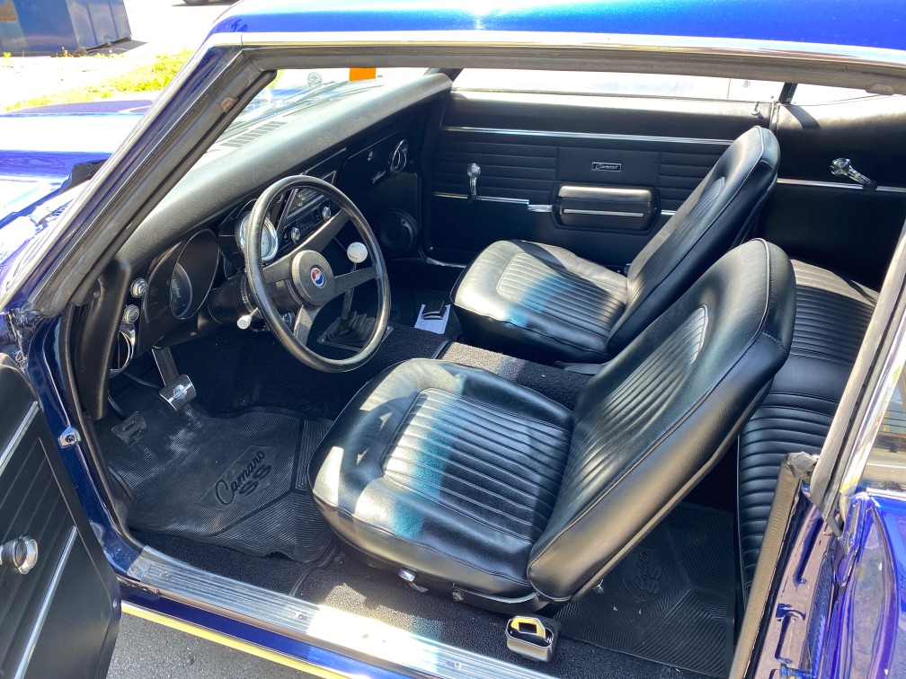 1968 Chevrolet Camaro black leather interior