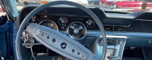 1968 Ford Mustang interior blue