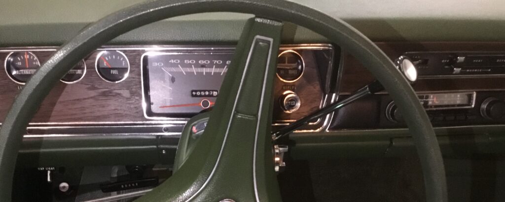 1972 Plymouth Scamp interior green Black Wolf Automotive