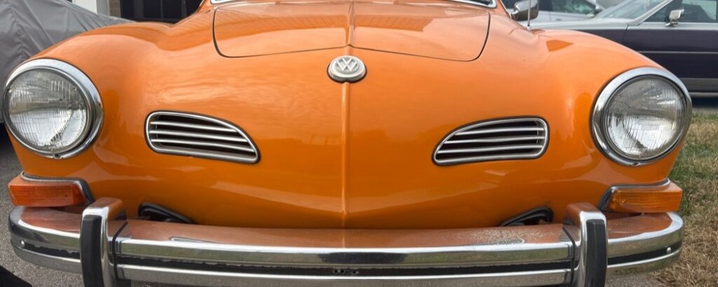 1973 Karmann Ghia aesthetic collector car front view