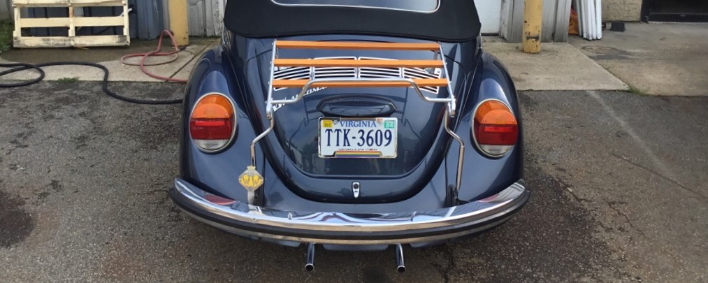 1974 Volkswagen Beetle rear view Black Wolf Automotive Specialties