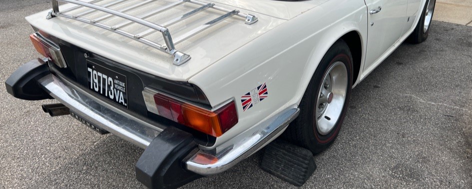 1976 Triumph TR6 rear view