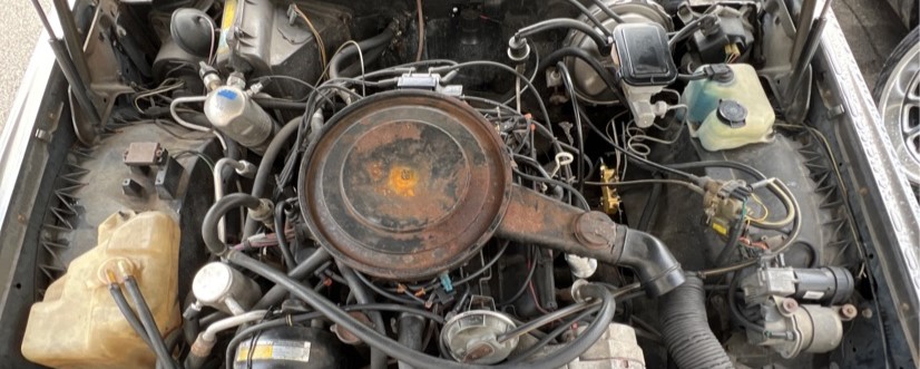 1983 Oldsmobile Toronado engine bay Black Wolf Auto