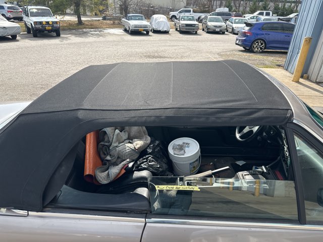 Restored convertible top after restoration