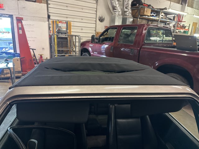 convertible top before restoration