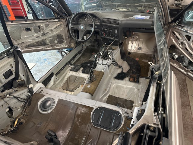 BMW interior before restoration