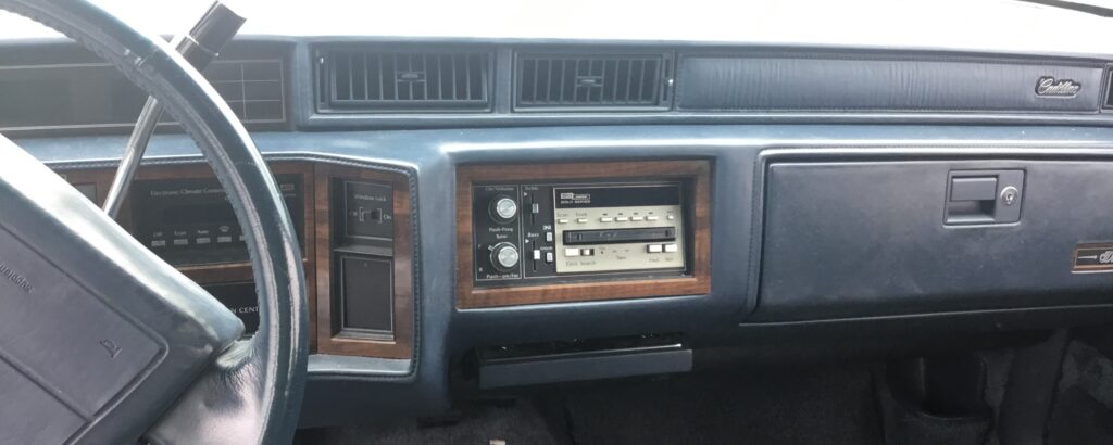 1992 Cadillac DeVille interior blue