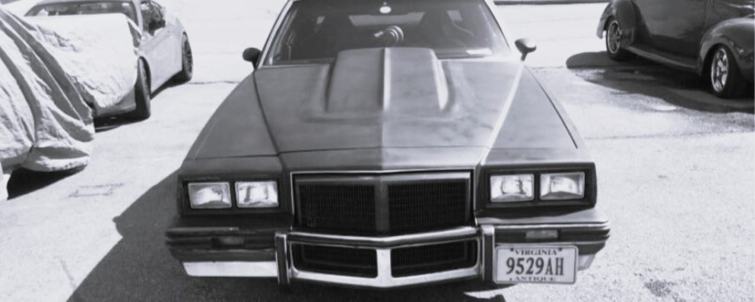 84 pontiac grand prix front b&w